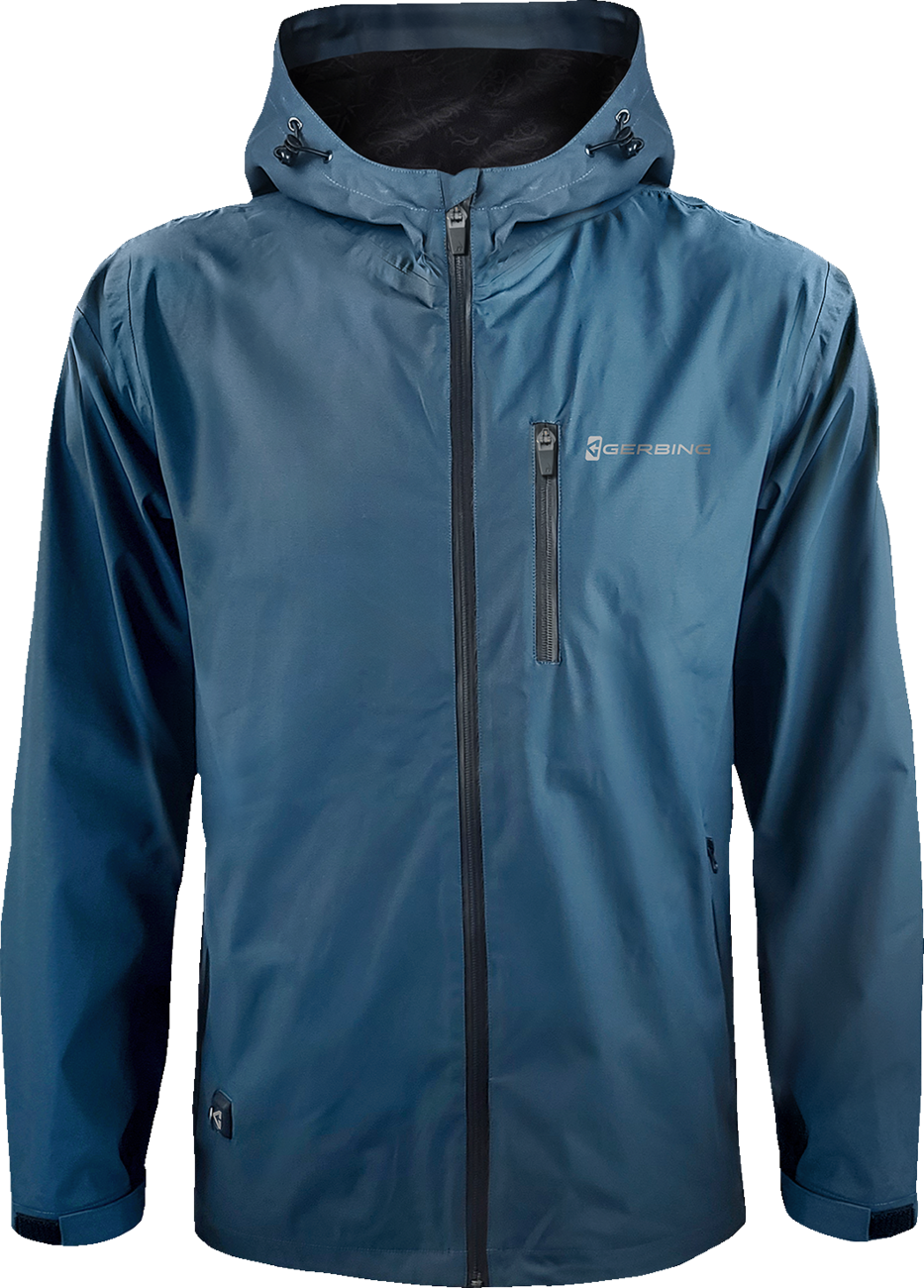 Gerbing Heated Clothing Heated 5V Rain Coat - Mallard Blue