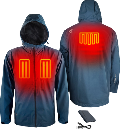 Gerbing Heated Clothing Heated 5V Rain Coat - Mallard Blue