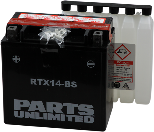 PARTS UNLIMITED AGM Battery - RTX14-BS .69 L CTX14-BS
