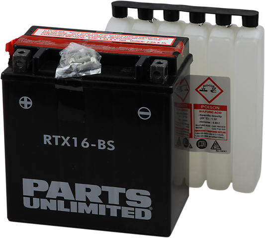 PARTS UNLIMITED AGM Battery - YTX16-BS .8 L CTX16-BS