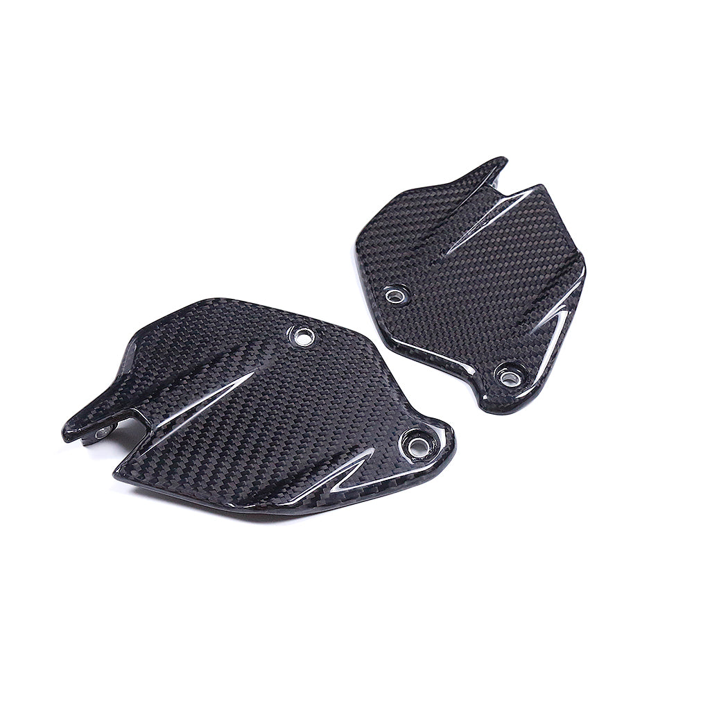 79 Carbon Tech - BMW F900R/XR - Carbon Fiber Heel Guards- Twill/Gloss